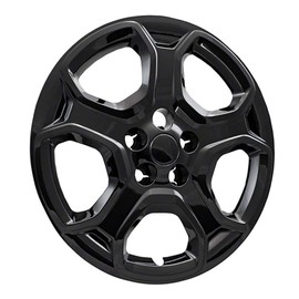 Brighter Design Set of 4 Bolt-On Front and Rear Black 5 Spoke 17" Wheel Covers for Ford Escape S 2017-2019