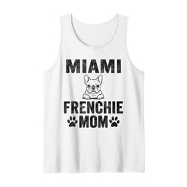 Vintage Miami Frenchie Mom Gift French Bulldog FL Dog Lover Tank Top