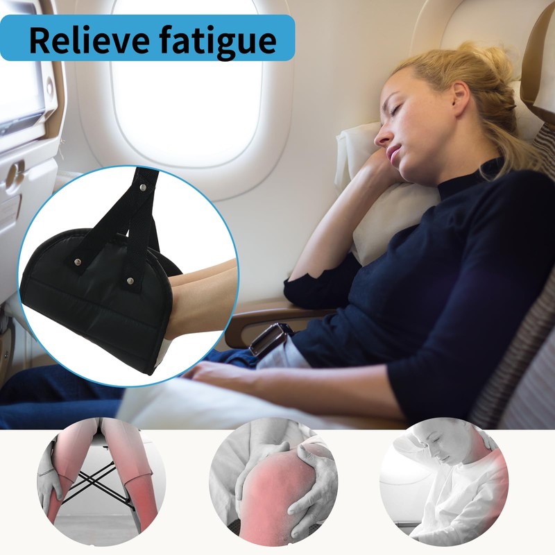 2 Pack Foot Hammock for Plane Travel, Perfect Leg Hammock