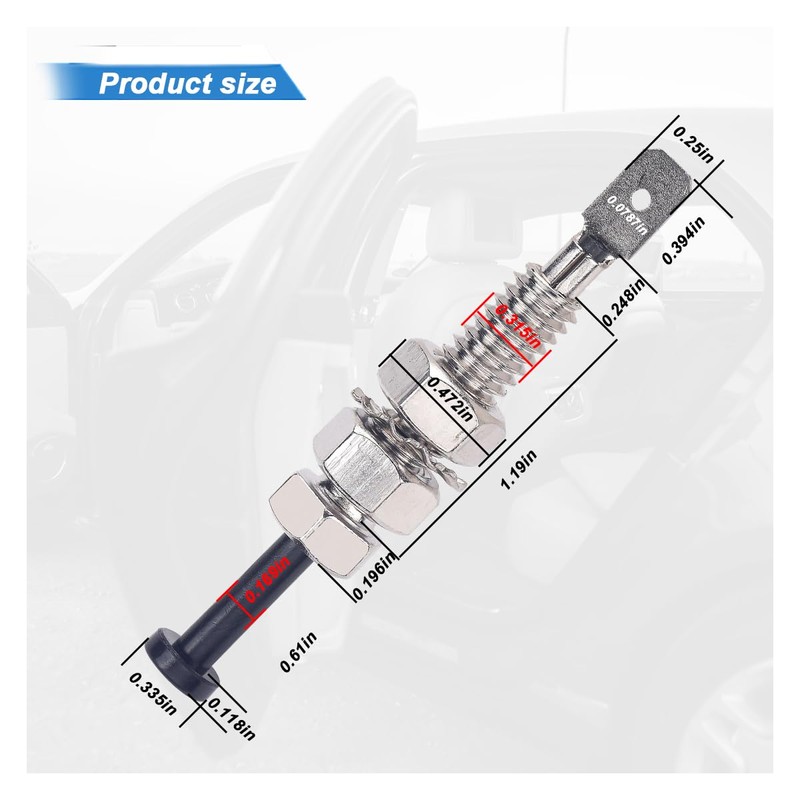 ZIMISI Car Door Pin Switches, Momentary ON Off 12VDC 20A