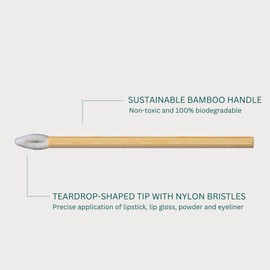 Voice of Nature Beauty Sustainable Teardrop Lip Wands - Eco-Friendly Choice for Makeup - 100% FSC-Certified Bamboo - Ideal for Precise Makeup Application - 100 Pieces