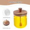 Honey Pot Honey Jar with Dipper Glass Jars for Kitchen