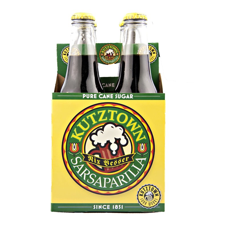 Kutztown Glass Bottle Sarsaparilla Soda, Favorite Amish Drink, 12 Oz.