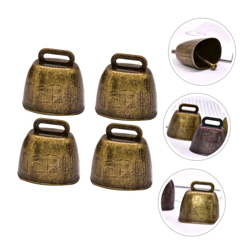 Levemolo DIY Farming Accessories 4pcs Cattle Bells Motif Sheep Bell