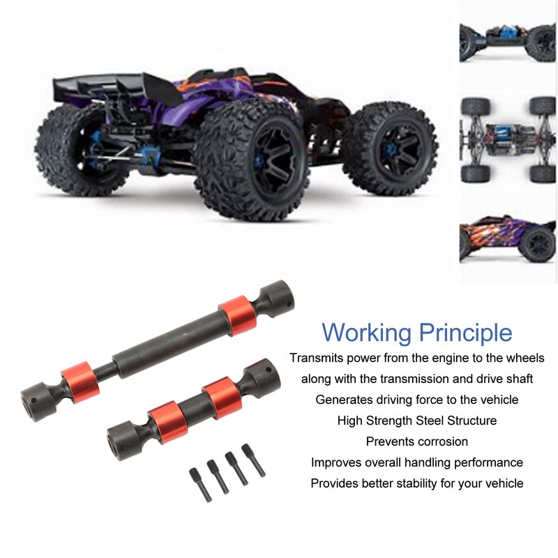 RC Center Drive Shaft Splined Universal Steel CVD Driveshaft for