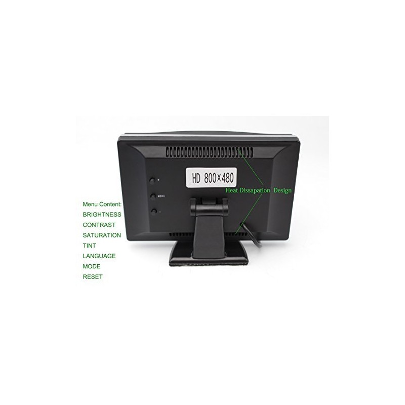 5 Inch AHD 800x480 Backup Camera Monitor, GreenYi-08 TFT LCD