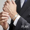 JFUME Magnetic Bracelets for Men, 18K Gold Plated with Silver