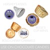 Purple Graduation Party Favors Stickers for Chocolate Kisses, Class of