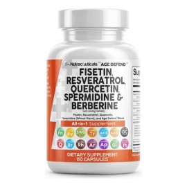 Fisetina + Resveratrol + Berberina + Quercetina Hecho Usa Sabor Sin Sabor