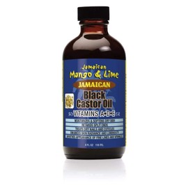 Jamaican Mango & Lime Black Castor Oil, Vitamins A, D & E 4 Oz,Pack of 3