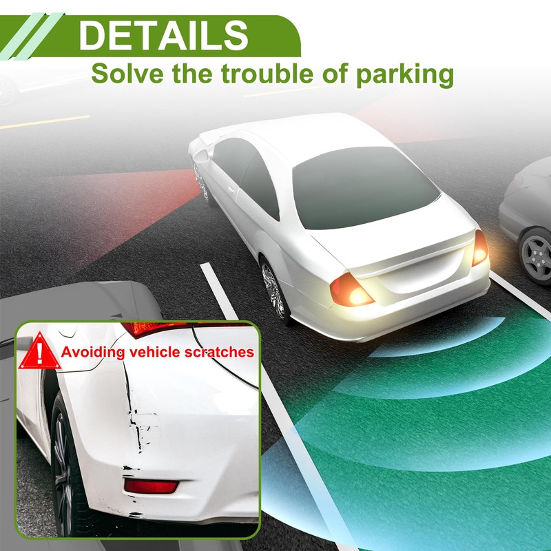X AUTOHAUX Reverse Backup Radar System Distance Detection Reverse Parking
