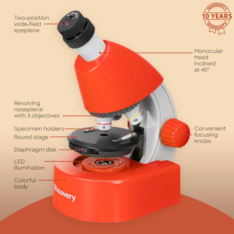 Discovery Micro Terra Educational Microscope for Kids and Beginners with
