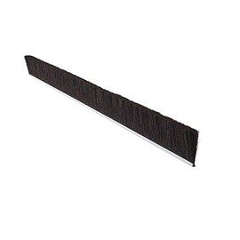 Tanis Brush MB409236 Horse Hair Fill Metal Back Strip Brush, 3/16" Galvanized Backing, 0.008" Diameter Brown Horsehair Bristles, 36" Overall Length, 2" Overall Trim