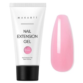 Makartt Poly Nail Gel 50ML Nude Gel Builder for Nail Extension Trending Gel Stylish Elegant Gel Colors for All Season 3D Molding Gel Nail Extension Manicure Hard Gel for Nails-French Press Nail Art Nail Care Nail Polish Polish Cutics Cosmetic - Color: Da