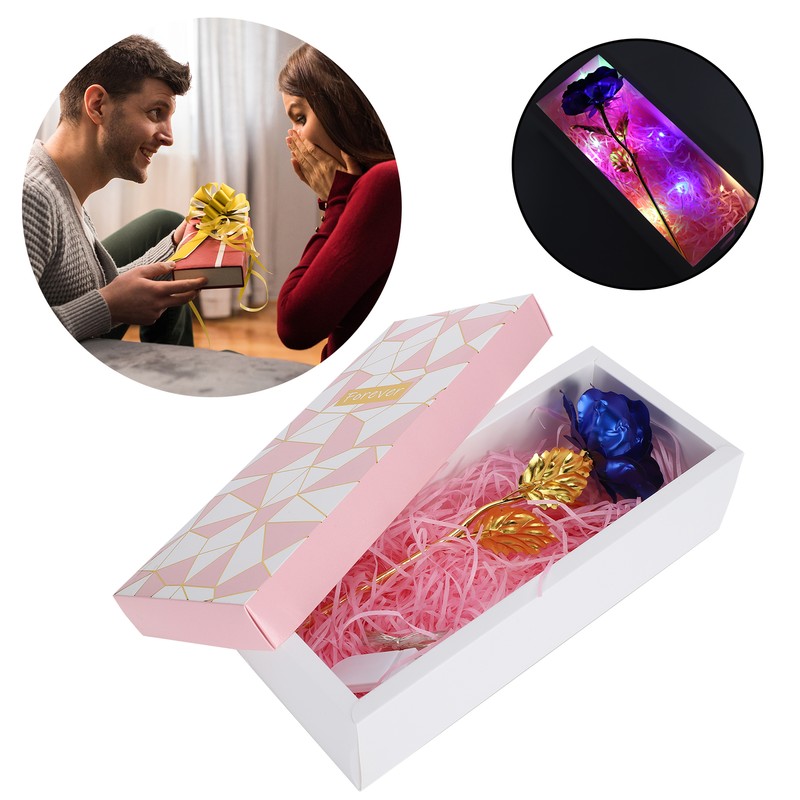 Gold Foil Rose Valentine's Day Gift Lighting Last Forever Love