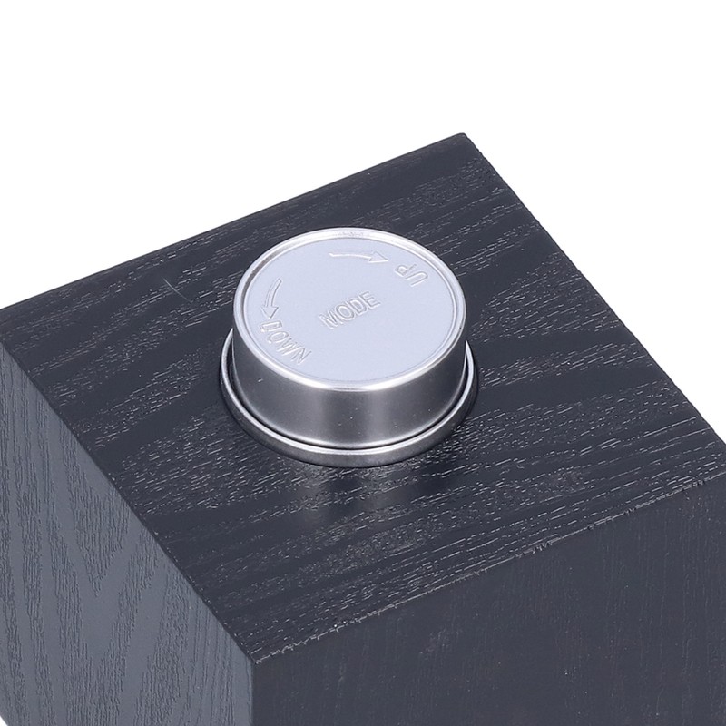 LED Knob Alarm Clock Digital Thermometer Display Imitation Wood Grain