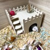Hamster Maze Wooden House Hamster Hideout Hut Cage Accessories with