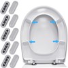 TEHAUX 10pcs Toilet Seat Gasket Bumper Pad for Raised Toilet