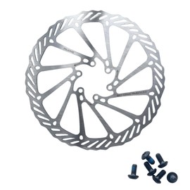 ZCLGOOD 180mm Stainless Steel Disc Brake Rotor with 6 Bolts, Bicycle Brakes Kit for Mountain Road Bike MTB BMX, Opposite Hole Distance 44mm