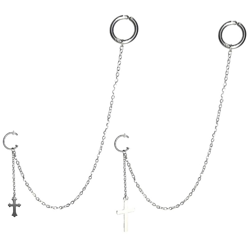 No Holes Needed, Chain Piercing, Chain, Earrings, Fake, Fake, Mouth