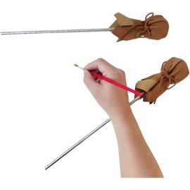 HzCHSyanna Mahl Stick for Steadying Painter Hand,31.5 Inches stainless steel Mahl Stick,with Artificial Leather, Artists Painting Hand Rest Tool