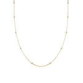 Elli Necklace Filigree with Crystals in 925 Sterling Silver Gold Plated