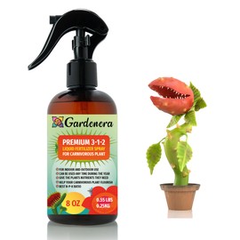 Gardenera Proffesional Carnivorous Plants Spray Fertilizer Mist for Home Gardening | 3-1-2 Gentle Blend Mist for Healthy Leaves & Growth | Essential Nutrients for Carnivorous Plants - 8oz