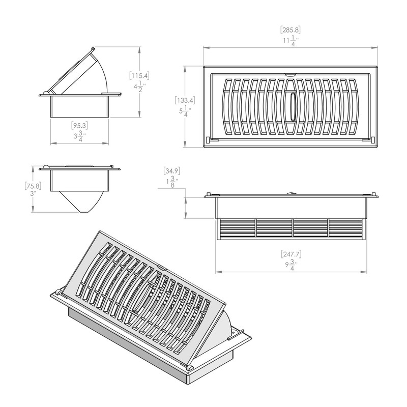 Imperial RG3061 Pop-Up Floor Register, 4 x 10-Inch, Tan, 5