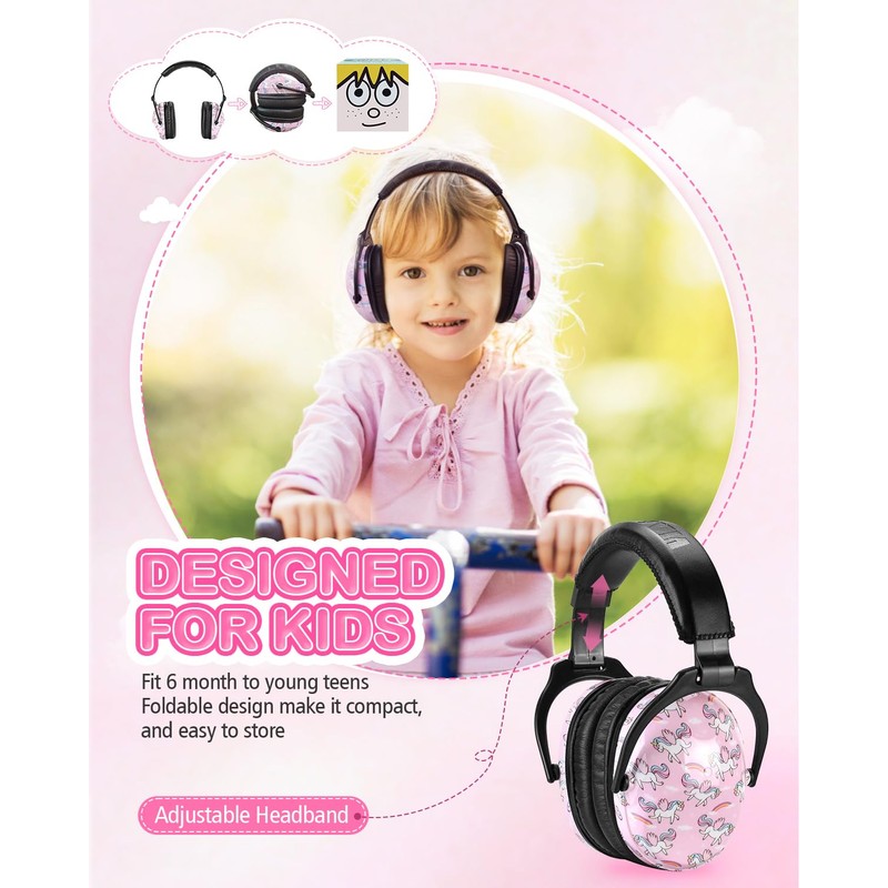 [ZOHAN] 030 Noise Cancelling Earmuffs Kids Noise Isolation Value NRR22dB