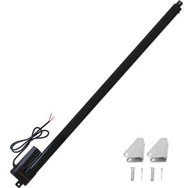 JQDML 36 Inch High Speed 1.34"/sec Linear Actuator 12V 88lbs/400N IP65 Waterproof Linear Motion Actuator with Mounting Brackets