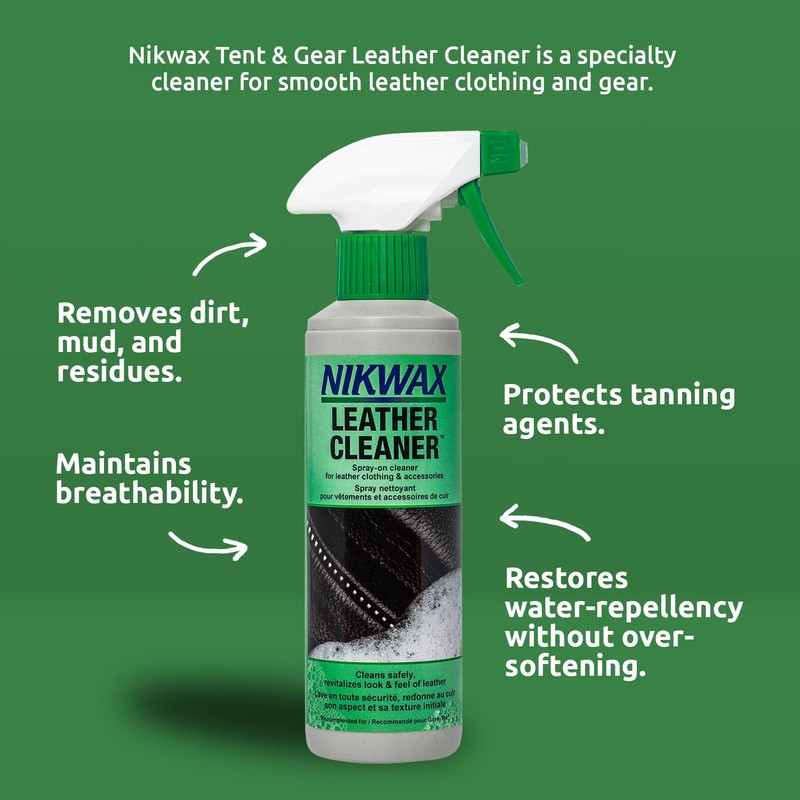Nikwax Leather Cleaner Spray to Clean, Care, Protect and Revitalize