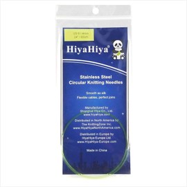 HiyaHiya Circular 24 inch (61cm) Steel Knitting Needle Size US 6 (4mm) HISTCIR24-6