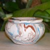 Small Tunisian Marble Ashtray in Blue, Brown and White