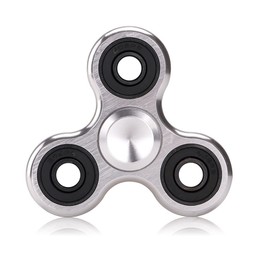 SHULLIN Spinner Aluminum Alloy Hand Spinner Stainless Steel Bearing Stress Reliever Killing Time Stress Reliever Killing Time Toy for Kids (Silver)