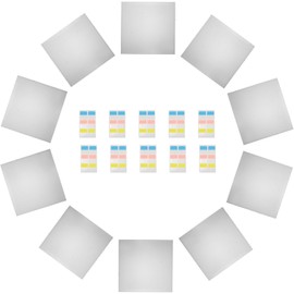 Healifty 10 Juegos Organizador de Documentos Plástico 33X32 CM con Etiquetas Multicolor, Set 10 Sobres Tipo U y 1 Paquete de Notas Adhesivas, Carpeta Archivo Tamaño Carta para Oficina y