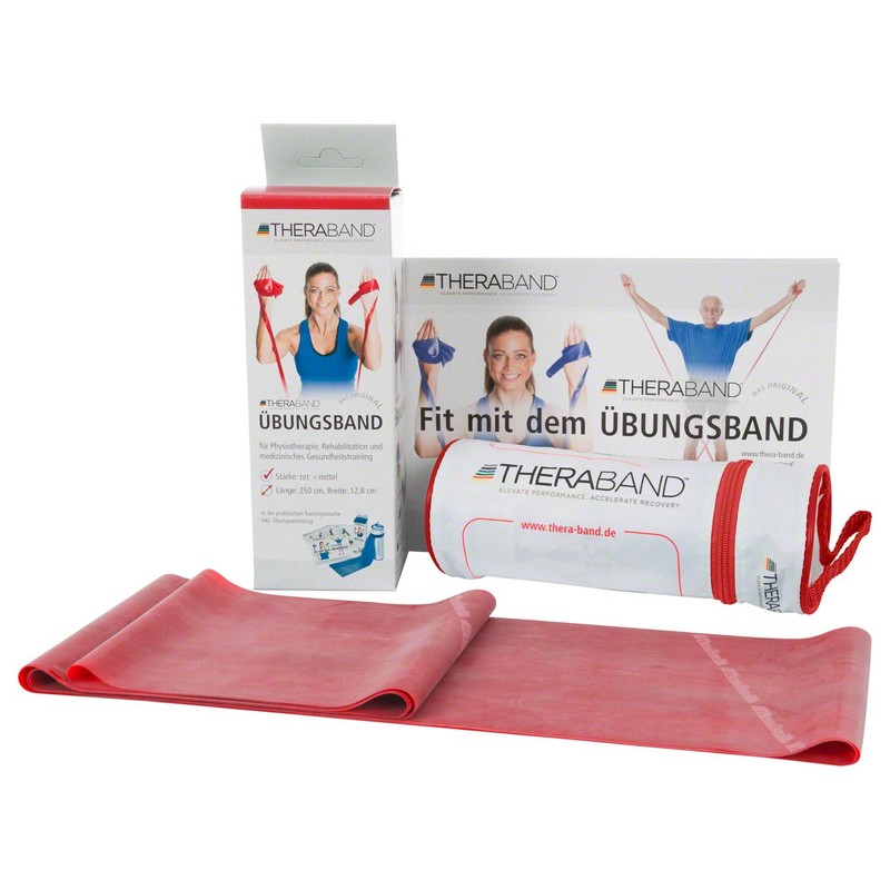 Thera-Band Exercise Band in Zipped Bag / 2.5 m, red,