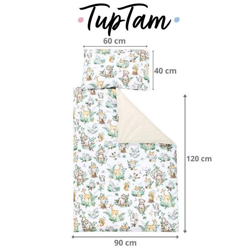 TupTam Children's Bed Linen Patterned 2-Piece Reversible Bed Linen, Colour: