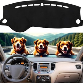IIKSDII Dash Cover Dash Mat Fit for 2017-2023 Kia Rio Dashboard Cover Non-Slip Pad Accessories