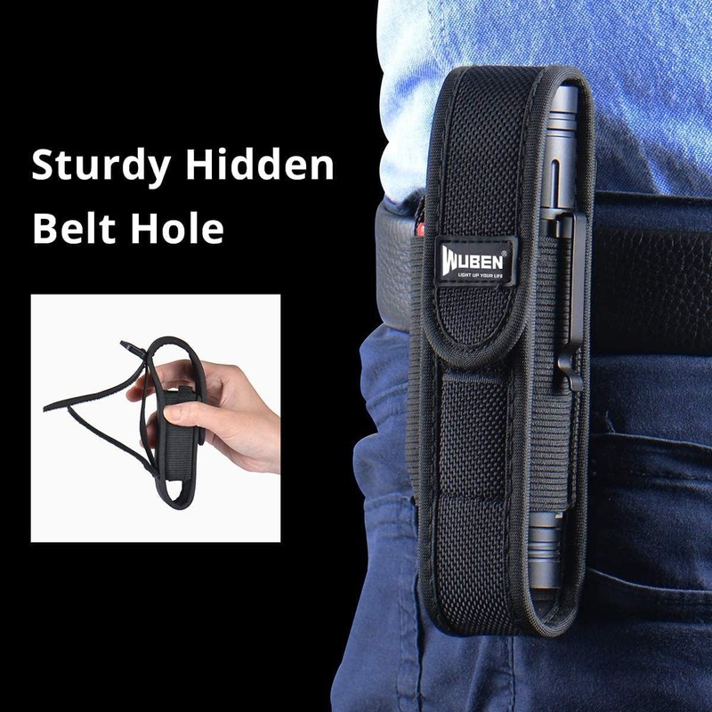 WUBEN Flashlight Holster LED Tactical Flash Light Nylon Pouch Holder