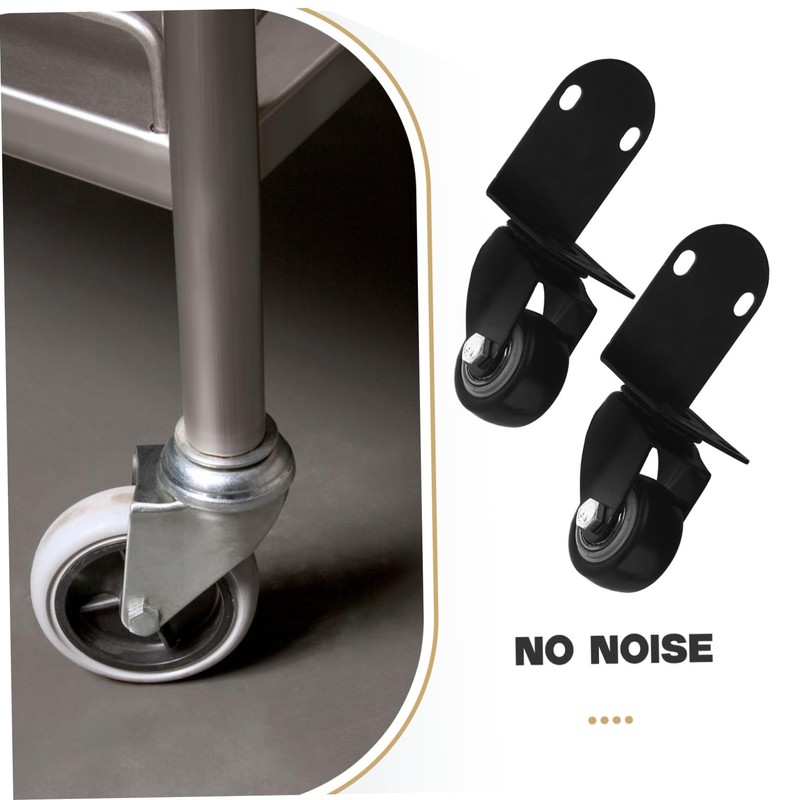 WOONEKY Heavy Duty Caster Wheels Silent Furniture Castor Small Castor