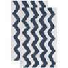 Safavieh Plush Master Bath Collection PMB727E Handmade Nautical Blue Cotton
