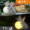 Euiroet 8.6" Solar Dragon Garden Statue,LED Figurine Light,Resin Outdoor Sculpture,Solar