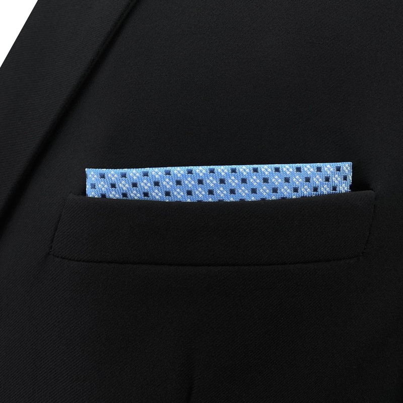 Shlax & Wing Men's Long Necktie Silk Blue Single Color