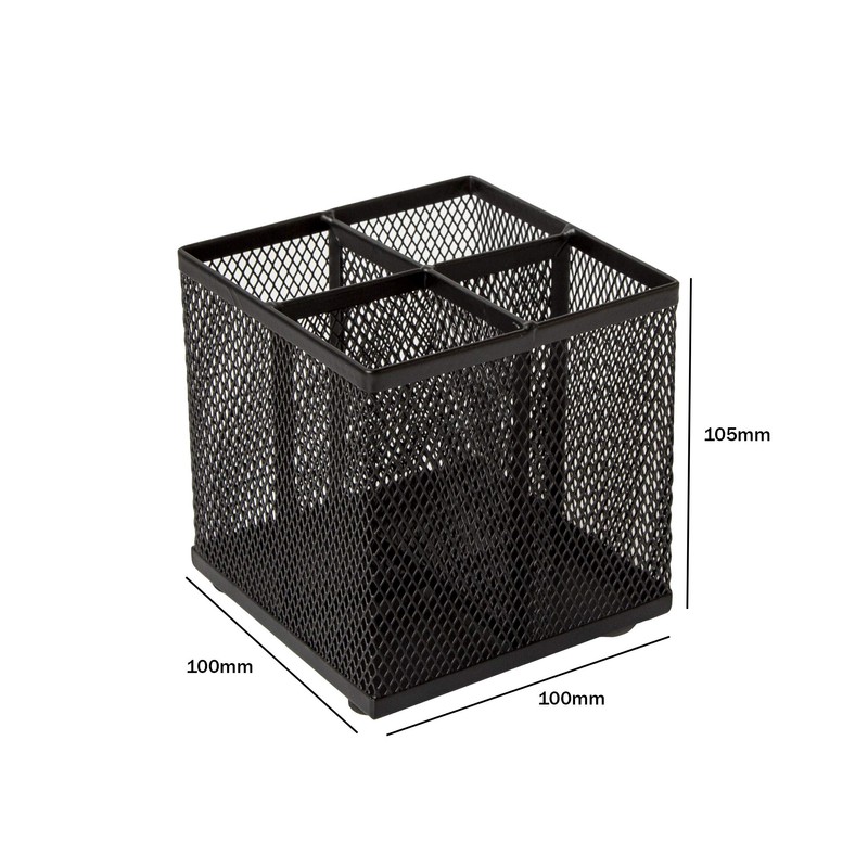 OSCO Wiremesh Square Pen Pot - Black