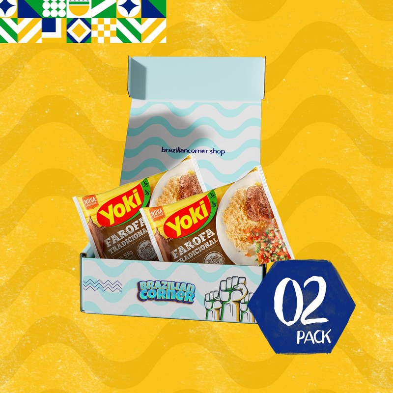 Yoki Seasoned Cassava Flour Brazilian Corner Bundle [2 Pack] 17.6