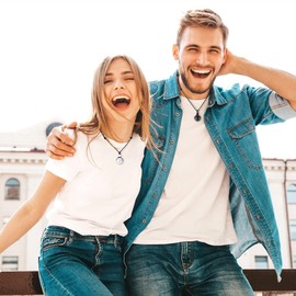 COAI Yin Yang Necklaces Gemstones Pearl Pendant, Stone, Obsidian Howlite