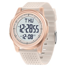 Bomieux Watches for Men, Ultra-Thin Digital Watch Men with Stopwatch Countdown Alarm Wide-Angle Display Waterproof Minimalist Mens Watch Gifts for Mens Womens