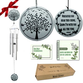 APTOMI Sympathy Wind Chimes, Memorial Wind Chimes for Loss of a Loved One, Condolence/Bereavement/Memorial Gifts, Outdoor Wind Chime, Sympathy Gift in Memory of Mother Father Pet Dog Prime, 35 Inch