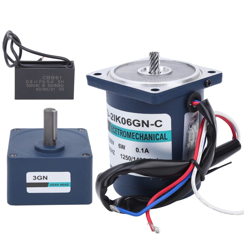 6W Micro Gear Motor AC220V (XD2IK06GNC Fixed Speed Gearbox Capacitance)(75