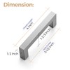 Ravinte 10 Pack 3-1/2 Inch Kitchen Square Cabinet Handles Satin